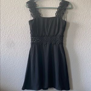 Lulu’s black lace skater dress, size Small